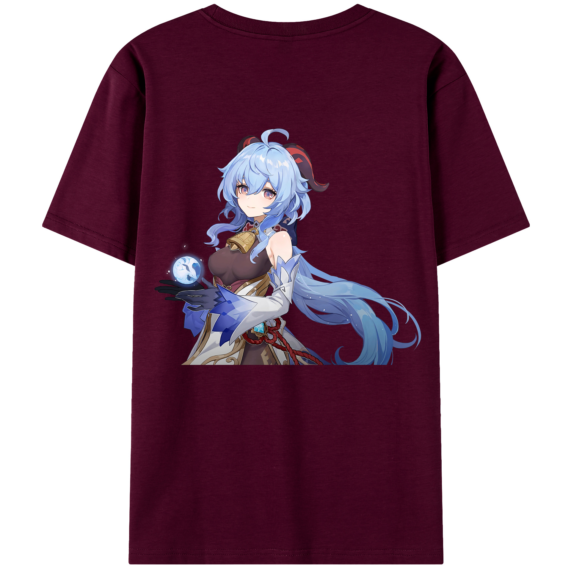 げんし神 甘雨 かんう genshin Ganyu レディース半袖Tシャツ(バックプリント)